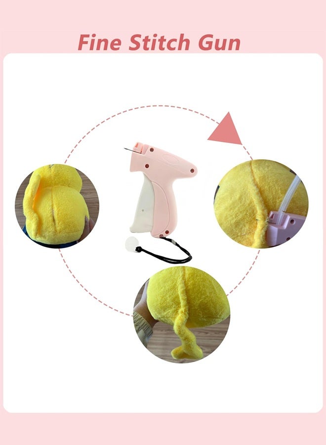 Tagging Gun for Clothing, Fine Stitch Mini Stitch Gun for Clothes, Quick Clothing Fixer, Hemming Sewing Tool Kit, Includes 1000 Fasteners, Great for Garment Repair ​(Pink) - Image 4