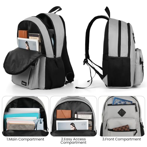 BIKROD Backpack for Men and Women Lightweight Casual School Backpack for Teens Boys and Girls Dailyuse Travel Laptop Backpack Fits 156 Inch Notebook High School Bookbag - Image 3