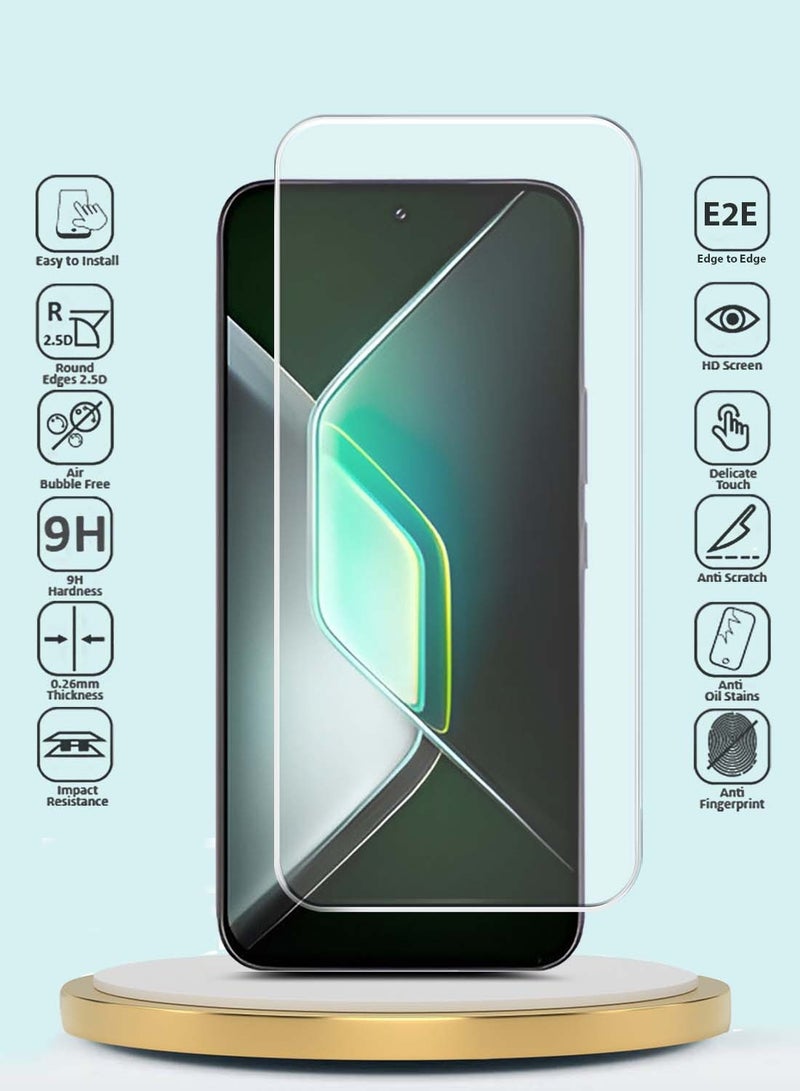 GMAX Infinix GT 30 Pro 5G 2025 GMAX Premium Series Curved Edges 9H 2.5D Tempered Glass Screen Protector - Clear - Image 2