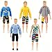 SOTOGO 27 Pieces Doll Clothes and Accessories for 12 Boy Doll Includes 12 Sets Casual Clothes Career JacketPants OutfitsShoes and Surfboard - Image 3