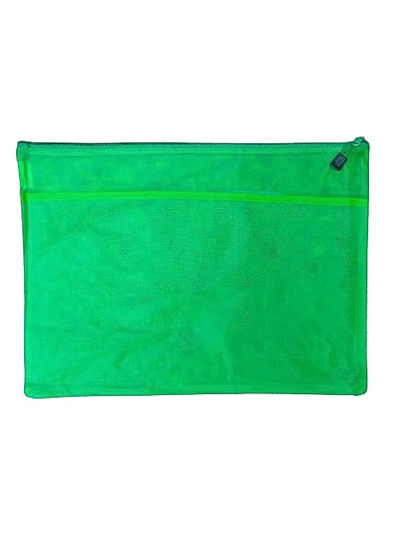 Libra Zipper Bag Fluoro A3 Green - Image 2