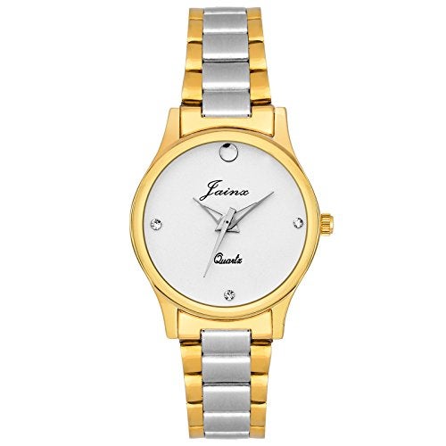 jainx Premium Silver Chain Gift Set Analog Watch for Couple - JC443 - Image 4