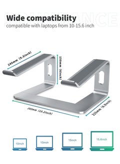 Home & More Elegant and Simple Deigned Aluminum Alloy Laptop Stand Compatible with 10 to 16 inches Laptops  - Image 2