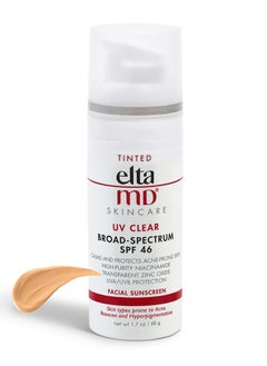Elta MD UV Elements Tinted Face Moisturizer with Broad-Spectrum SPF 46,Water-Resistant, Oil-free, Dermatologist-Recommended Mineral Sunscreen  - Image 1