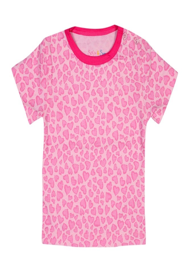 Sofie & Sam Baby T-Shirt Half Sleeves Premium Cotton Pack of 3 - Hearts/Monkey/Paw (3-6 Months) - Image 3