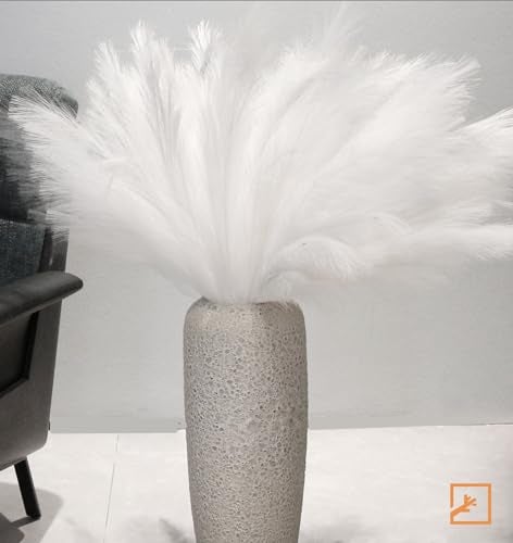 ZIFTY 7-Pcs 38"/3.1FT Faux Pampas Grass Large Tall Fluffy Artificial Fake Flower Boho Decor Bulrush Reed Grass for Vase Filler Farmhouse Home Wedding Decor (White) - Image 5