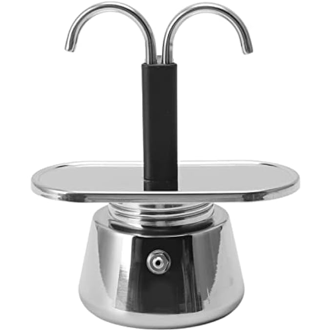 LICAEVEY Mocha Pot 100Ml Double Head Mocha Coffee Pot 2 Cup Dual Pipe Stainless Steel Classic Italian Coffee Maker Stovetop Espresso Maker - Image 1