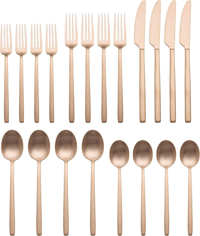 ONEIDA Oneida 898358 Dean Satin Rose Gold 20Piece Flatware Set  - Image 2
