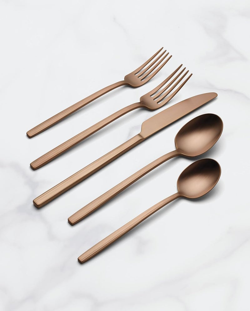 ONEIDA Oneida 898358 Dean Satin Rose Gold 20Piece Flatware Set  - Image 5