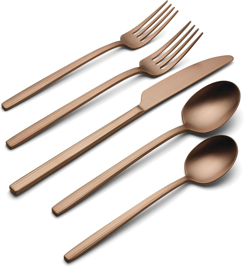 ONEIDA Oneida 898358 Dean Satin Rose Gold 20Piece Flatware Set  - Image 3