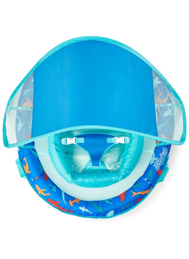SwimWays - Infant Spring Float, Baby Pool Float With Canopy & Upf Protection, Swimming Pool Accessories For Kids 3-9 Months, Shark - Image 1