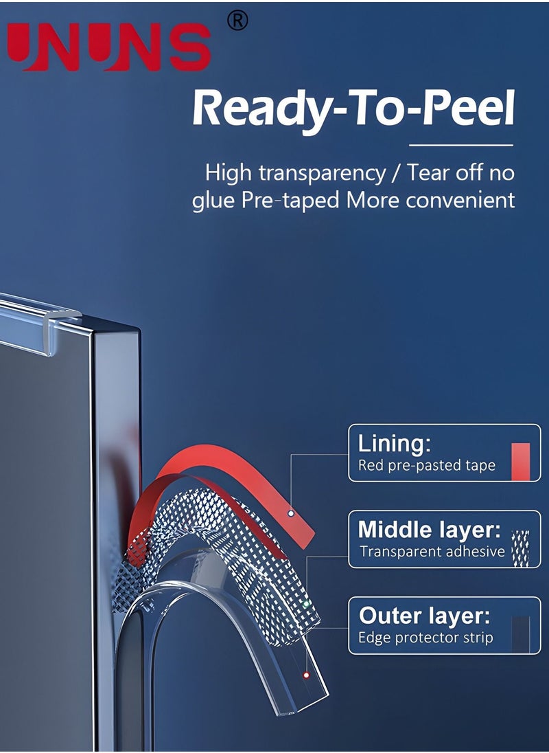 UNUNS - Table Edge Corner​ Protection,5M Clear Furniture Edge Protector Strip With 4 Corners,Baby Corner Protector For Fireplace,Table,Stair - Image 1