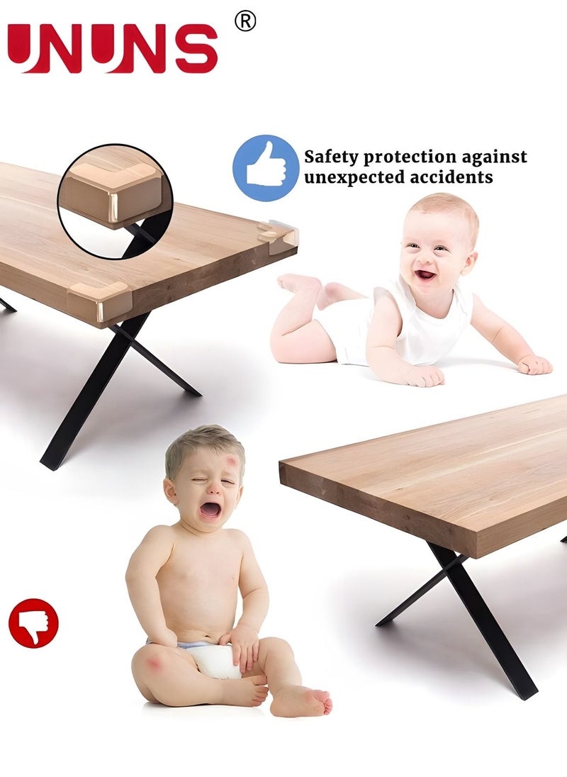 UNUNS - Table Edge Corner​ Protection,5M Clear Furniture Edge Protector Strip With 4 Corners,Baby Corner Protector For Fireplace,Table,Stair - Image 1
