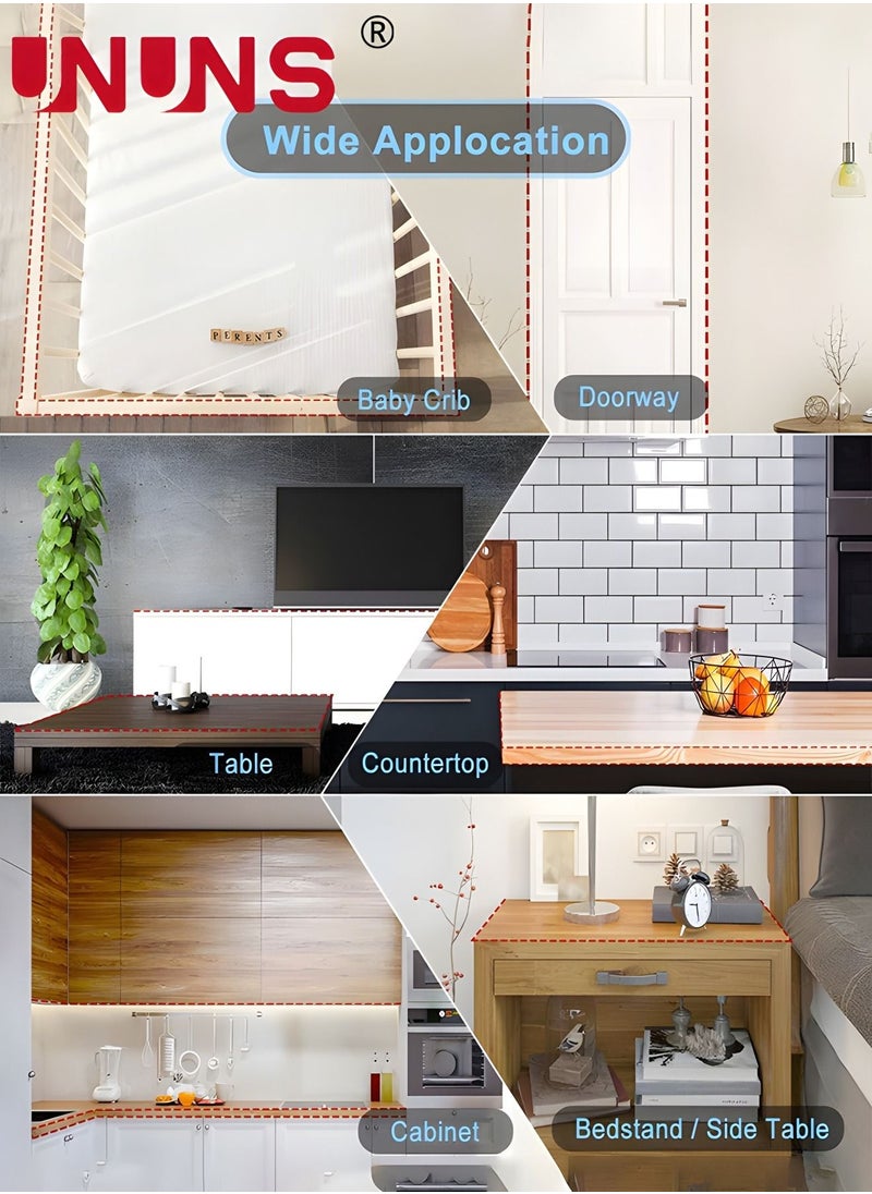 UNUNS - Table Edge Corner​ Protection,5M Clear Furniture Edge Protector Strip With 4 Corners,Baby Corner Protector For Fireplace,Table,Stair - Image 1