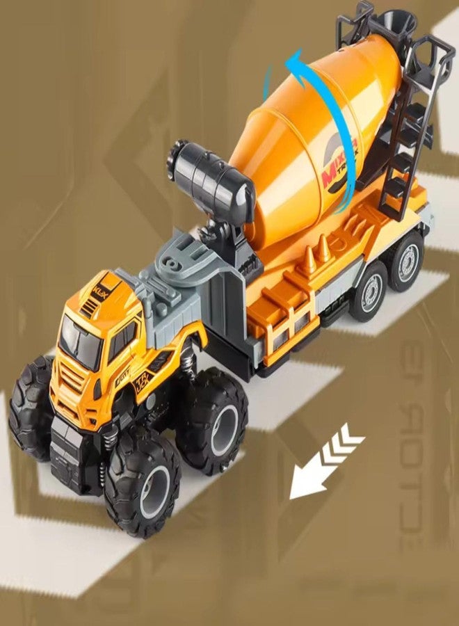 DEOXY Pack of 1 Diecast Alloy Construction Mixer Transport Truck Toy Set with Frionction Powered Educational Building Toys for Boys & Girls - Image 3