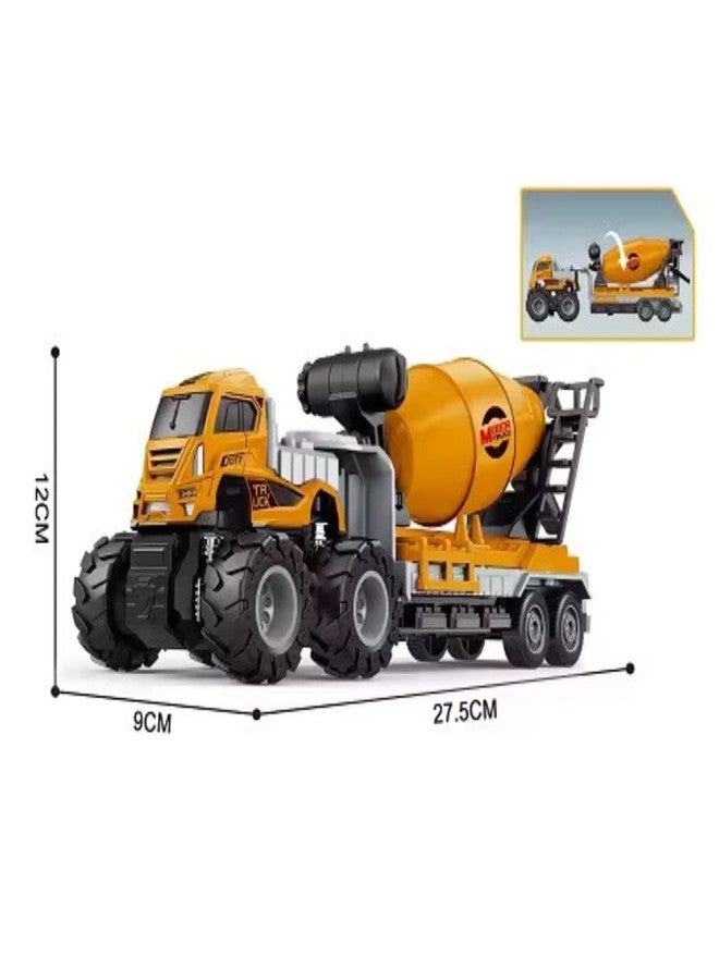 DEOXY Pack of 1 Diecast Alloy Construction Mixer Transport Truck Toy Set with Frionction Powered Educational Building Toys for Boys & Girls - Image 2