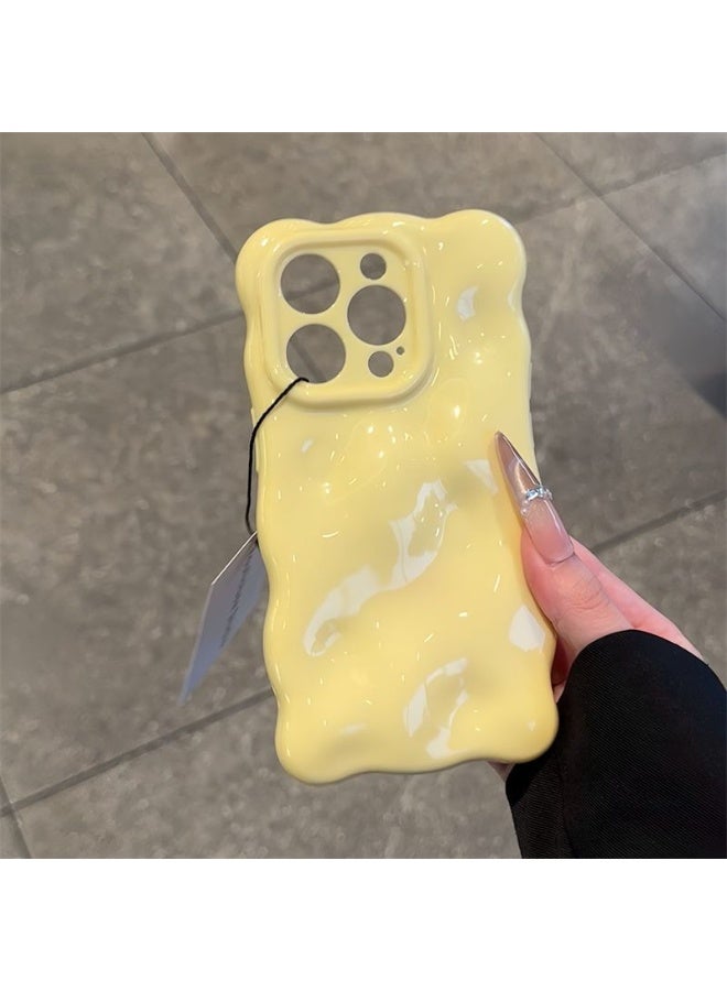 NIBEMINENT Minimalist Solid Color Protective TPU Case Cover For iPhone 15 Plus, Yellow