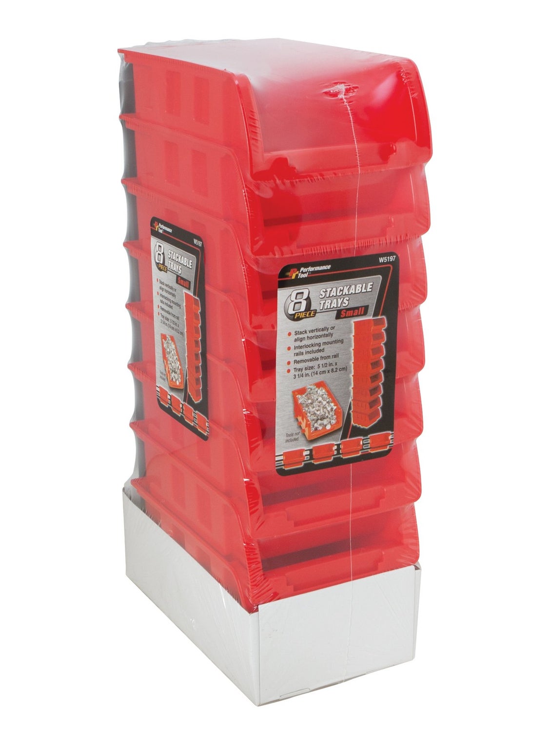 Performance Tool Performance Tool W5197 8 Piece Small Stackable Storage Trays , orange  - Image 2