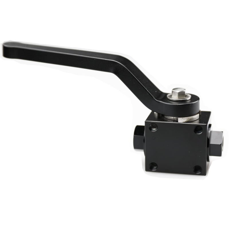 KRD PERFORMANCE 18 Brake Line Lock Shut Off Valve 18 NPT Fuel Flow Control Cut Off Valve Black Billet Aluminium - Image 2