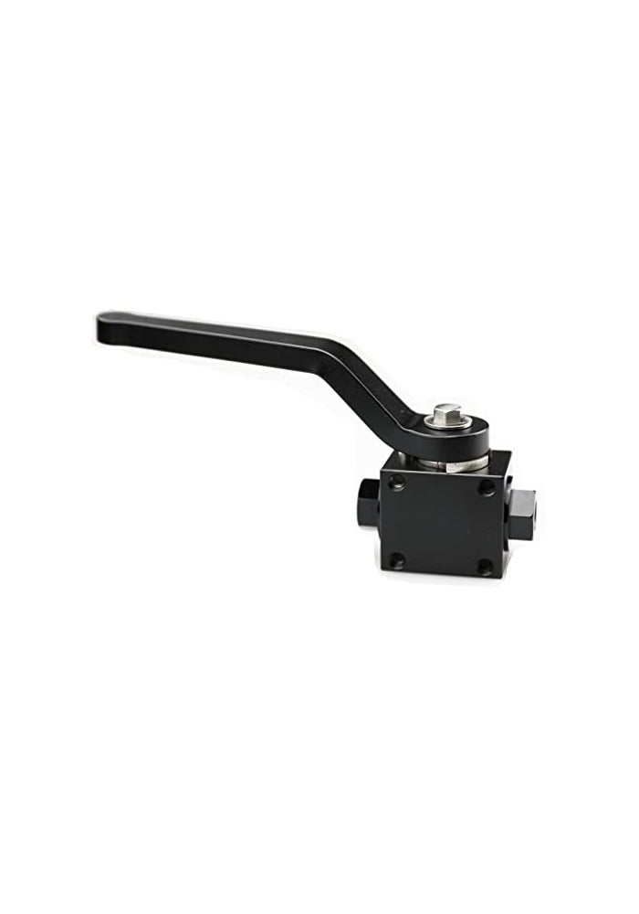 KRD PERFORMANCE 18 Brake Line Lock Shut Off Valve 18 NPT Fuel Flow Control Cut Off Valve Black Billet Aluminium - Image 1