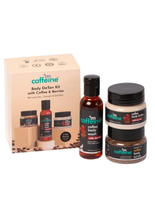 MCaffeine Mcaffeine Body Care Gift Set With Berries Body Wash Body Scrub & Body Butter | Gift Set For Men And Women | Fathers Day Gift Box With 3 Travel Sized Premium Mcaffeine Products  - Image 1