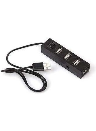 Dark - 4 Port USB2.0 Hub with On/Off Button - Image 1