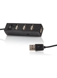 Dark 4 Port USB2.0 Hub with On/Off Button  - Image 3