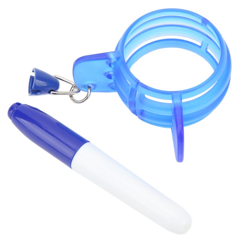 Caiton Circle Golf Ball Liner 360 Degree Golf Ball Line Marker Drawer Drawing Marking Alignment Putting Tool with Pen Blue - Image 4