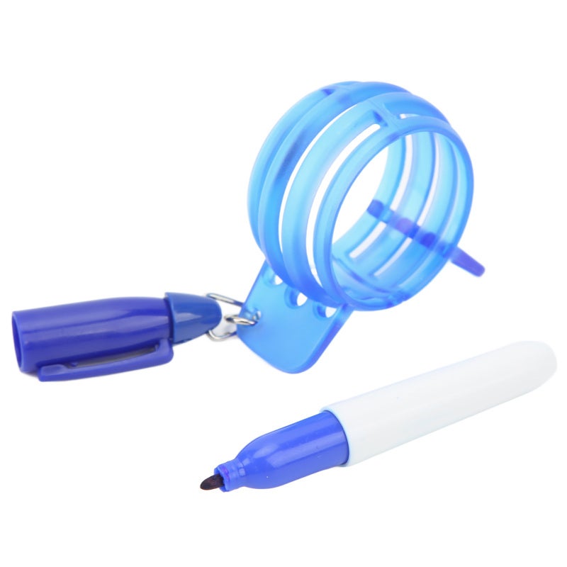 Caiton Circle Golf Ball Liner 360 Degree Golf Ball Line Marker Drawer Drawing Marking Alignment Putting Tool with Pen Blue - Image 2