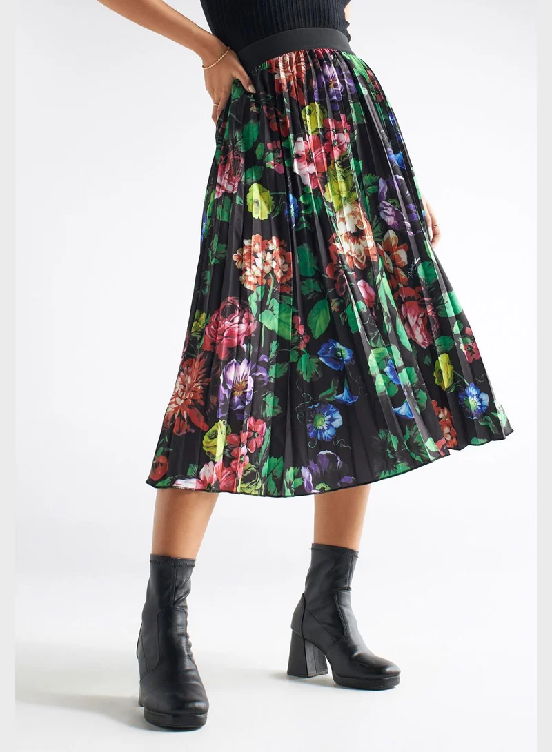 FAV Floral Print High Waist Skirt