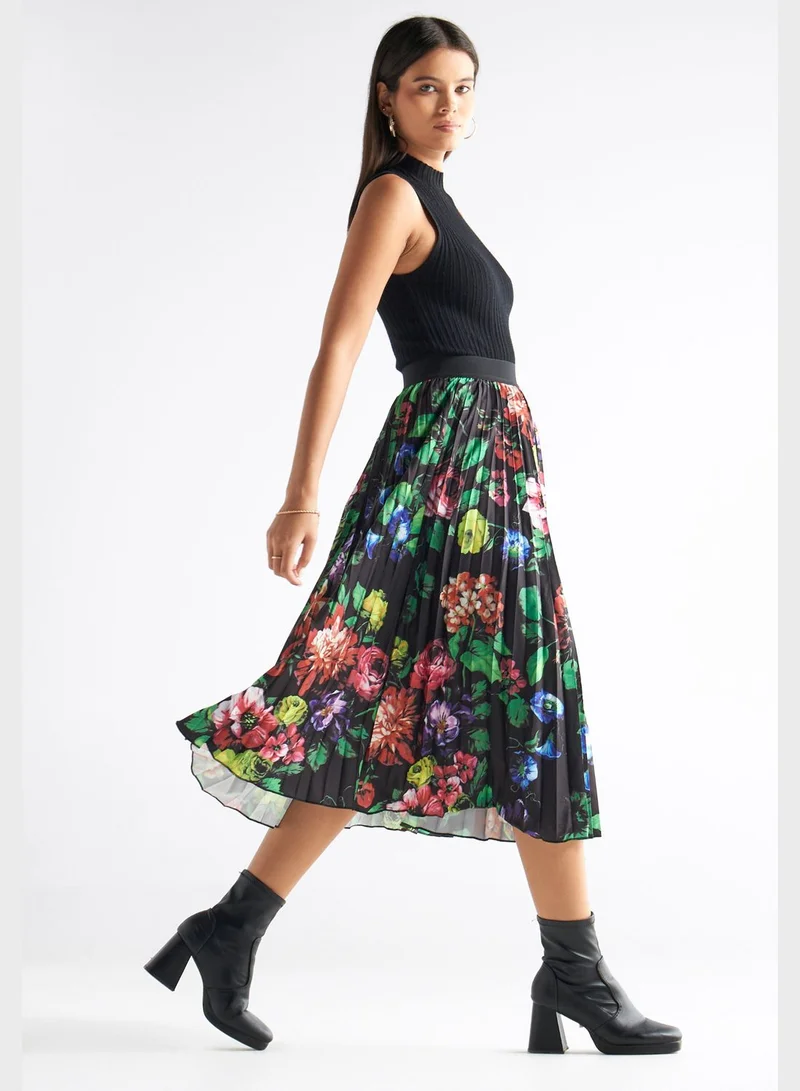 FAV Floral Print High Waist Skirt