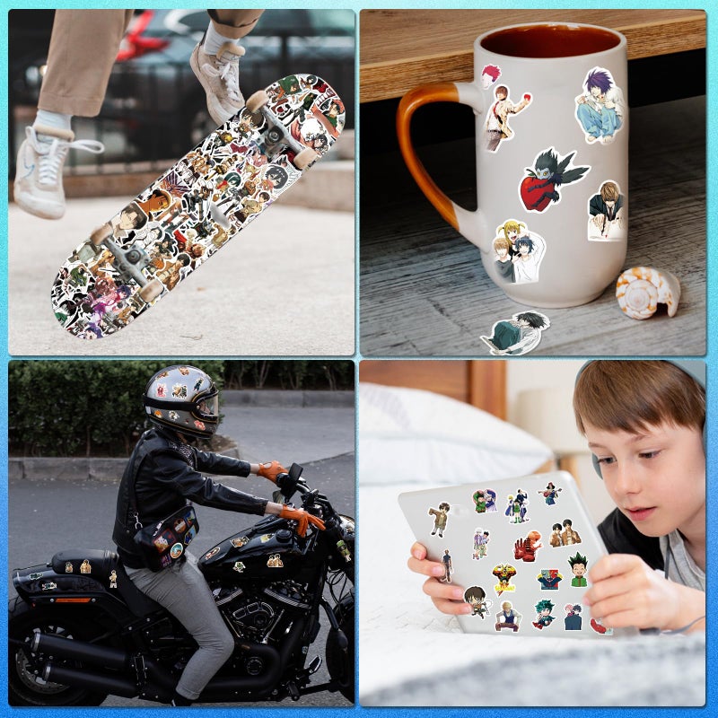 Arme Anime Stickers Mixed Pack,300Pcs Mixed with Classic Anime Theme Sticker Pack,Vinyl Waterproof Stickers and Decals for Bottles, Laptops, Skateboards and Notebooks, Stickers for Adults&Kids&Teens - Image 5