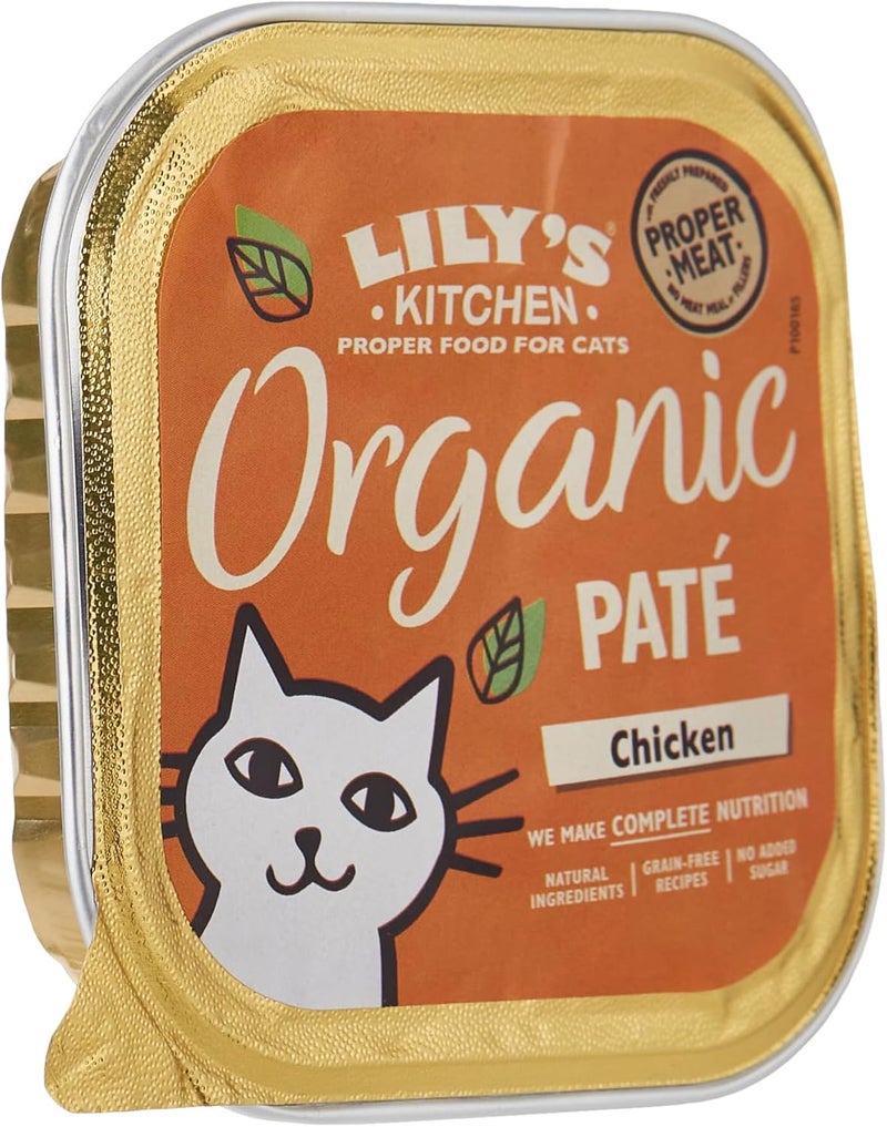 LILY'S KITCHEN Organic Chicken Pate Wet Cat Food - 85G - Image 1