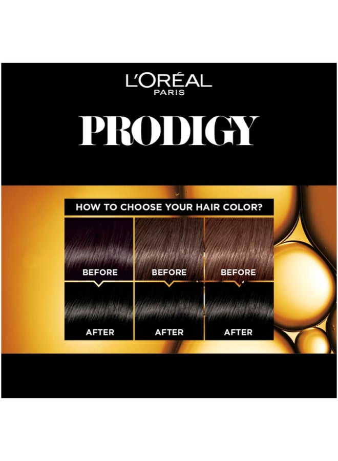 L'OREAL PARIS Prodigy Permanent No Ammonia Hair Color, Packaging May Vary 1.0 Black - Image 3