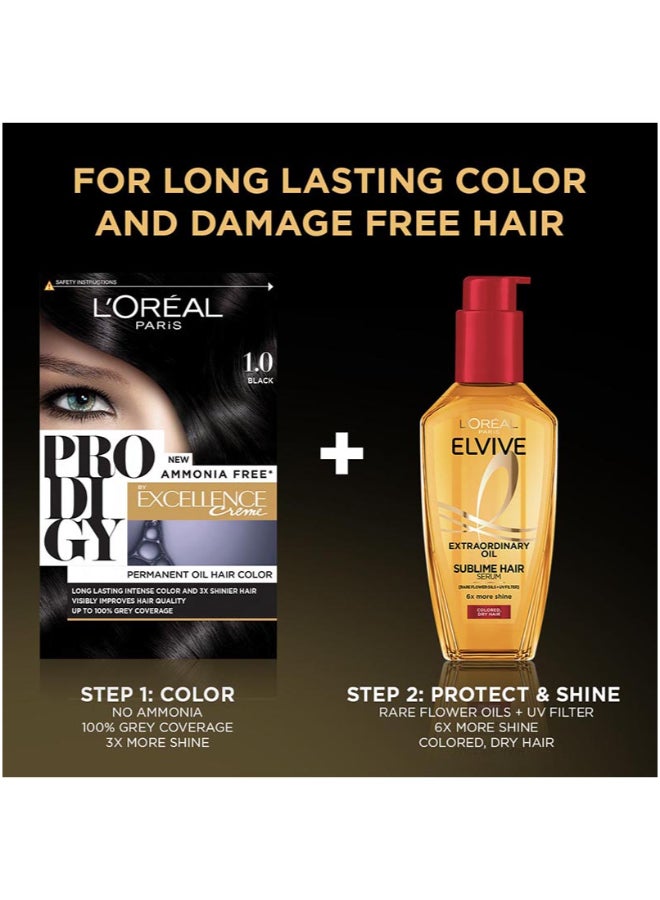 L'OREAL PARIS Prodigy Permanent No Ammonia Hair Color, Packaging May Vary 1.0 Black - Image 4