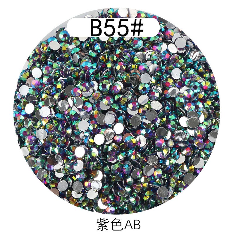 Selling Semi-Circle Resin Diamond Fantasy Jelly Ab Color Nail Diamond Mobile Phone Case Violent Bear Sticker Diamond Diy Accessories - Image 1