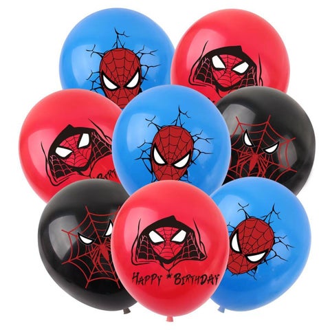 Spider-Man Theme Latex Printing Balloon Boy Birthday Party Balloon Venue Layout Props