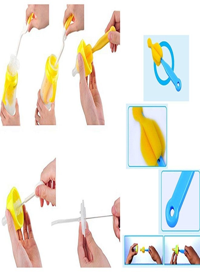 SHOPOWARE Premium 4pc Baby Bottle Cleaning Brush (Multicolor) - Image 2