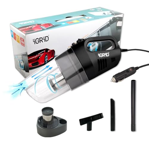 iGRiD Car Vacuum Cleaner, 150W & 4000PA Suction Power, Hepa Filter, Light Weight, Long Cord & Compact - Image 1