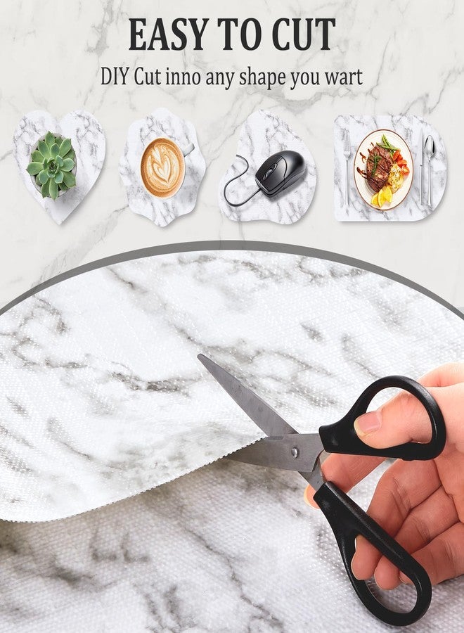 Viseeko Shelf and Drawer Liner for Kitchen Cabinet, 12 in x 10 ft Non-Adhesive Cabinet Liners for Shelves, Strong Grip Shelf Paper Non-Slip Waterproof Easy to Cut for Dresser Cupboard, Marble - Image 4