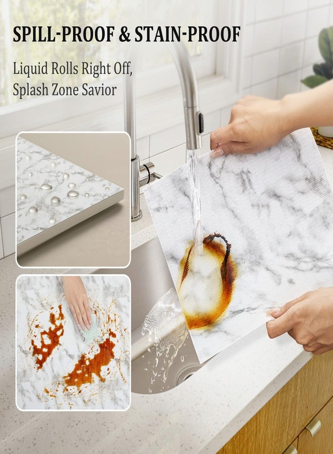 Viseeko Shelf and Drawer Liner for Kitchen Cabinet, 12 in x 10 ft Non-Adhesive Cabinet Liners for Shelves, Strong Grip Shelf Paper Non-Slip Waterproof Easy to Cut for Dresser Cupboard, Marble - Image 3