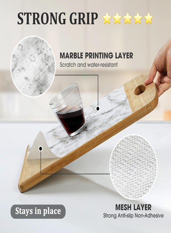 Viseeko Shelf and Drawer Liner for Kitchen Cabinet, 12 in x 10 ft Non-Adhesive Cabinet Liners for Shelves, Strong Grip Shelf Paper Non-Slip Waterproof Easy to Cut for Dresser Cupboard, Marble - Image 2