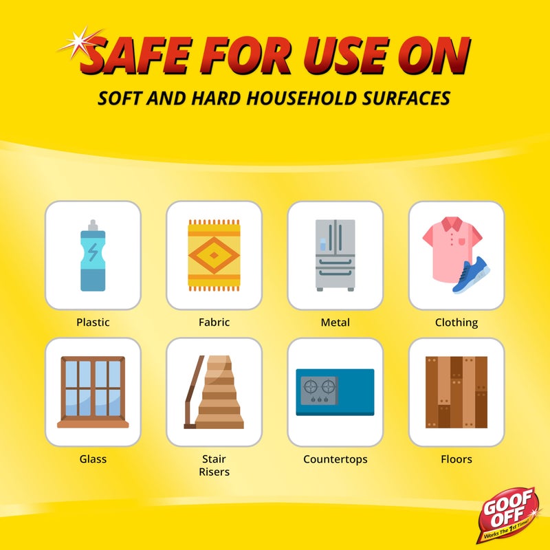 Goof Off Marks, Messes & Stains Remover, 8 fl. oz. Spray, Household Surface Safe, Removes Spots and Stains from Plastics, Fabric, and Clothing, Ideal for Households with Kids - Image 5