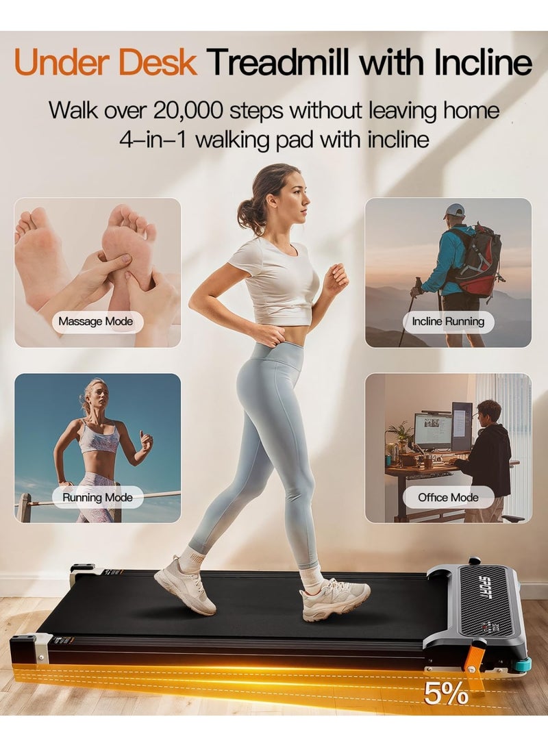 ICON FUNRAY Versatile Walking Pad Treadmill with Incline - Dual-Sided Under Desk Treadmill with Foot Massage,2 in 1 Walking Machine for Home/Office with 330LBS Weight Capacity - Image 3