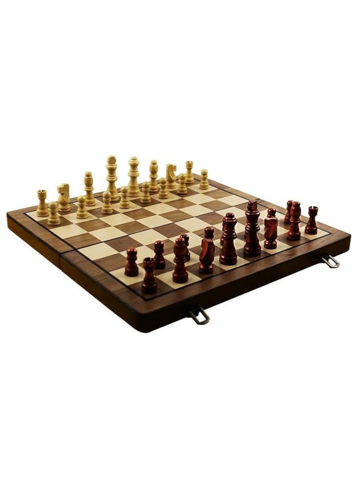 UKR UKR Magnetic Wooden Chess & Checkers Set for Kids – Classic Strategy Game for Family Fun & Learning | Portable Educational Board Game Combo for Children  - Image 1