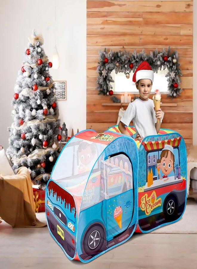 Kiddzery Ice Cream Truck Play Tent for Kids - Pretend Play Toy Food Set - Pop Up Icecream Playhouse Toys with Music Button - Birthday Gift for Girls & Boys - Indoor & Outdoor Tents for Toddlers & Baby - Image 2