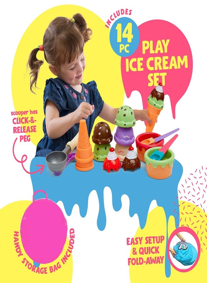 Kiddzery Ice Cream Truck Play Tent for Kids - Pretend Play Toy Food Set - Pop Up Icecream Playhouse Toys with Music Button - Birthday Gift for Girls & Boys - Indoor & Outdoor Tents for Toddlers & Baby - Image 4