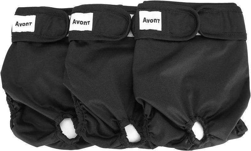 Avont 3 Pack Washable Female Dog Diapers, Premium Reusable Highly Absorbent Doggie Diapers Wraps Durable Dog Diaper Cover - Image 1