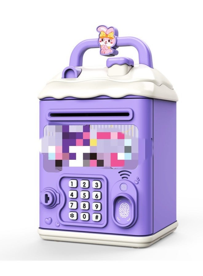 Cartoon Explosions Piggy Bank Manual Opening Creative Children's Piggy Bank Fingerprint Digital Password Key Unlock Multi-function-Color:797/culomi Battery Version {multifunctional Manual Door Opening} Free Gift Package - Image 1
