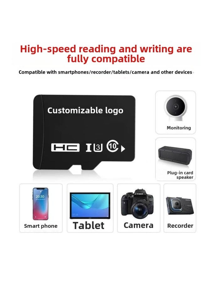 32GB High-speed TF Card 16G Monitoring Card 8G Mobile Phone 128G Camera 64G Driving Recorder Memory Card-Color:Black-Capacity:128GB - Image 2